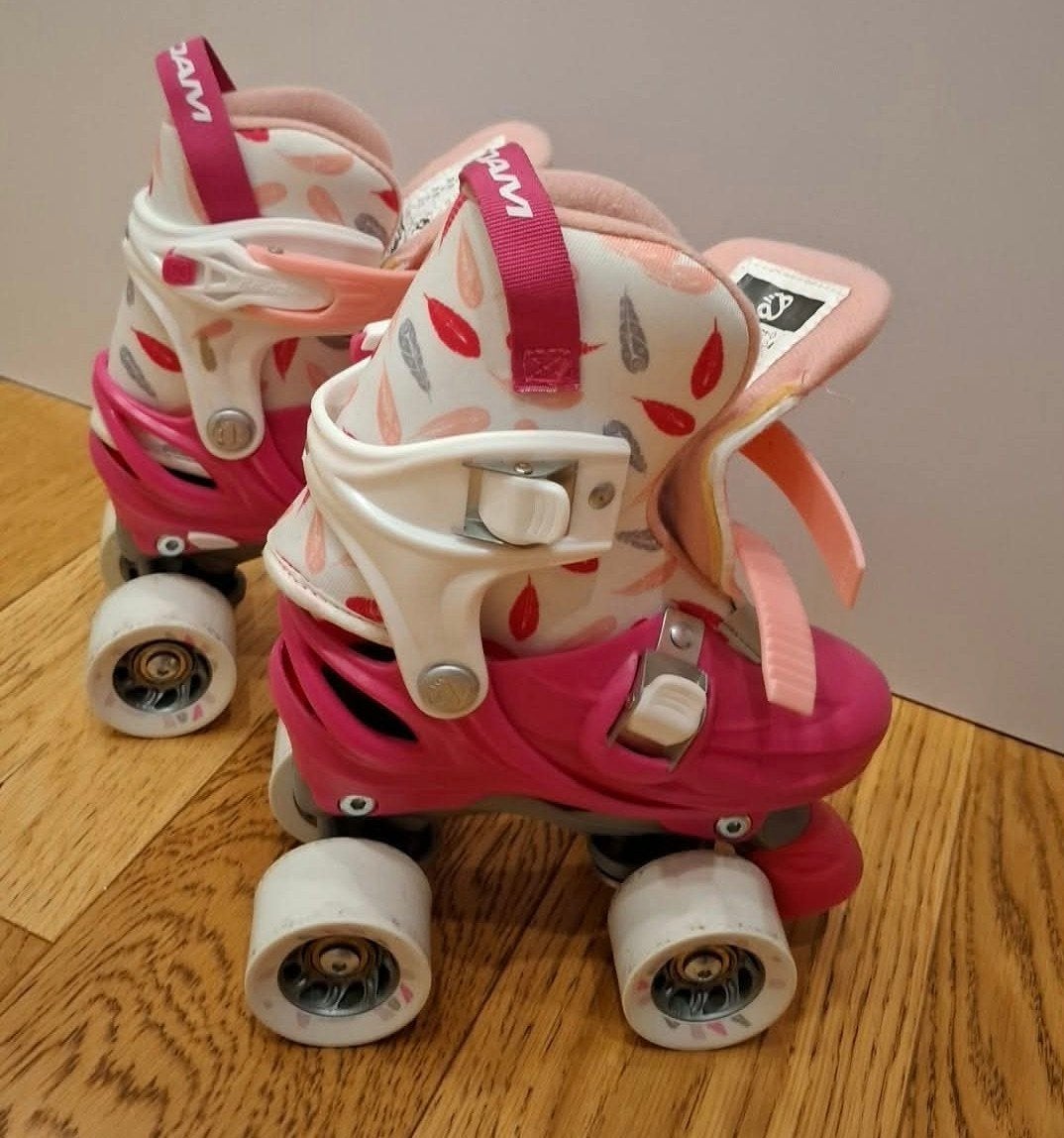 Roze verstelbare rolschaatsen voor kinderen, Ophalen of Verzenden, Verstelbaar, Gebruikt, Kinderen