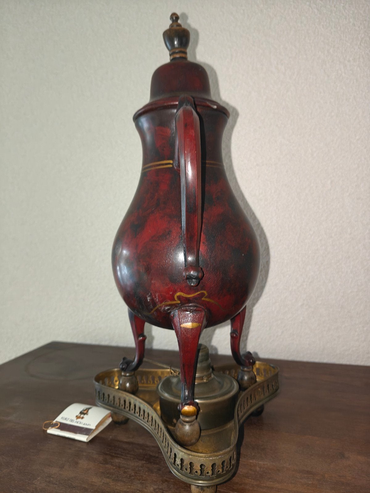 Handbeschilderde tinnen kraantjeskan (antiek), Antiek en Kunst, Ophalen