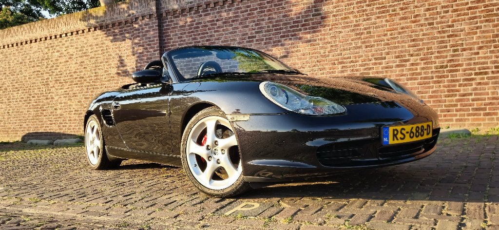 Porsche Boxster S 3.2 986.2 Facelift | Handgeschakeld| 153K, Achterwielaandrijving, Zwart, Cabriolet, Zwart
