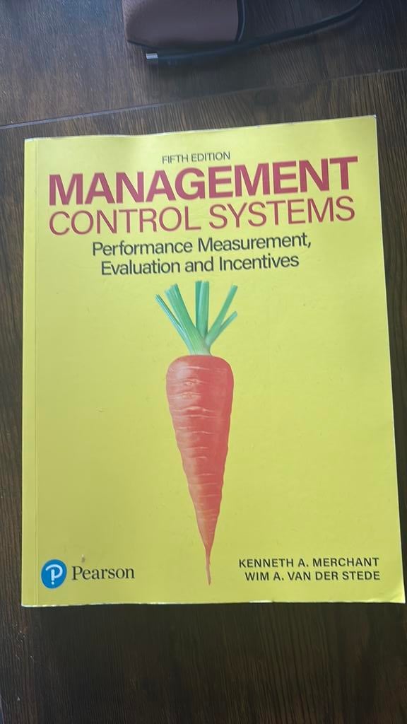 Management Control Systems, Ophalen of Verzenden, Zo goed als nieuw, Management