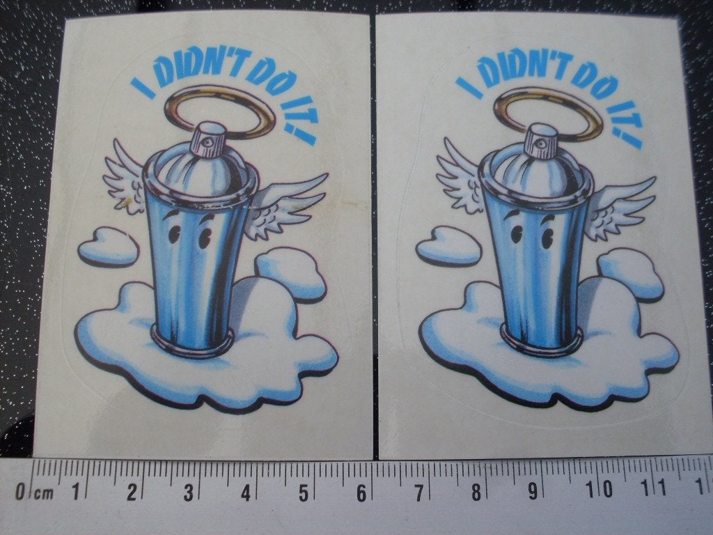 2x panini sticker i didn't do it! graffiti wolken vleugels, Verzenden, Zo goed als nieuw, Overige typen
