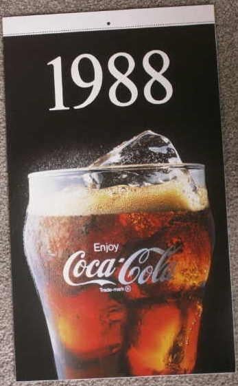 Coca-Cola kalender van 1988 Coca Cola, Ophalen of Verzenden, Maandkalender, Nieuw
