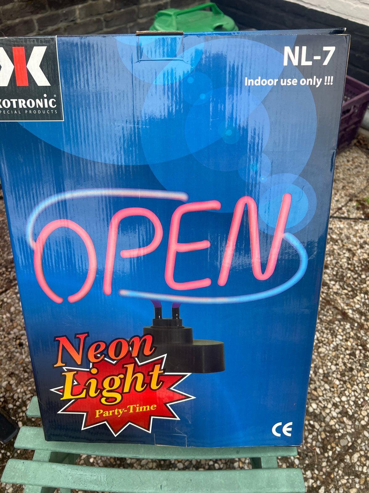 Neon Light Party-Time 'OPEN' - Nieuw in doos, Overige merken, Meerkleurig, Nieuw, Ophalen of Verzenden