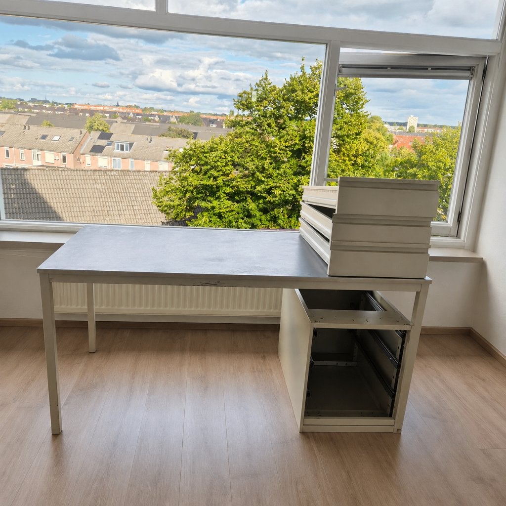 Dreantea Emmen bureau met ladenblok, Ophalen, Gebruikt, 76 cm, 160 cm
