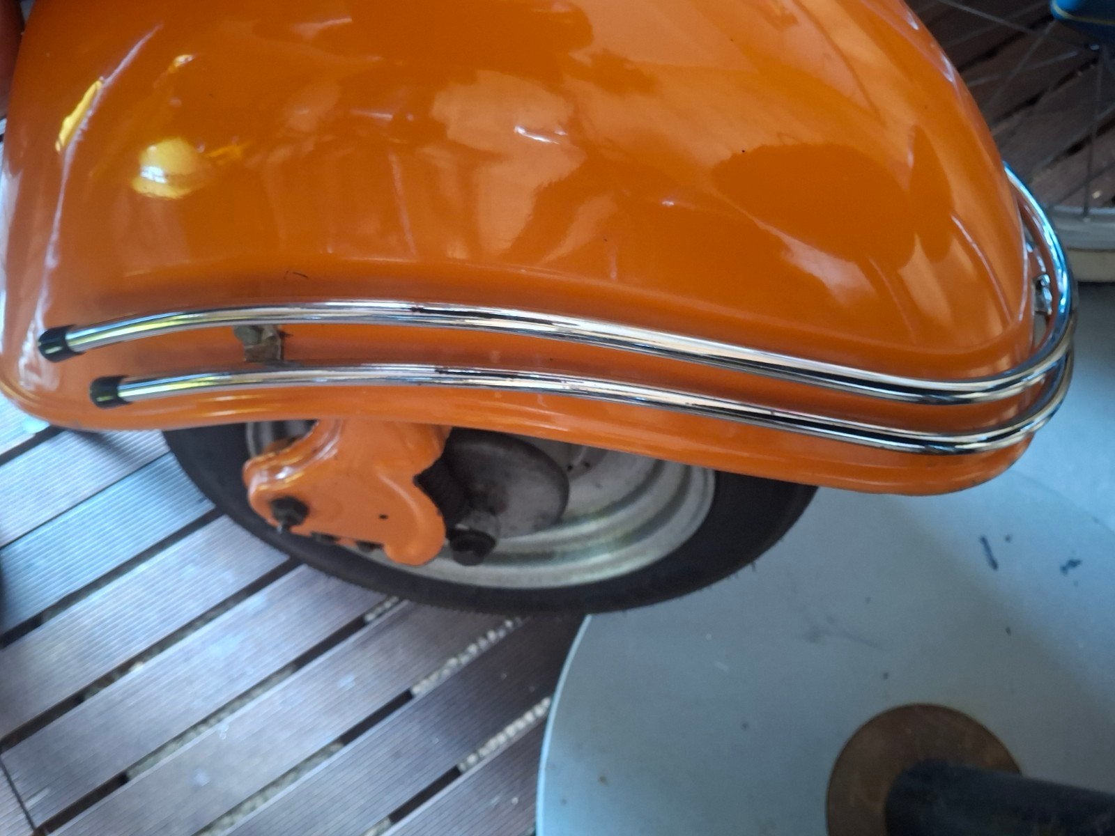 Dubbel spatbord beugel chroom brommer scooter zundapp roller, Ophalen, Zo goed als nieuw, Overige modellen