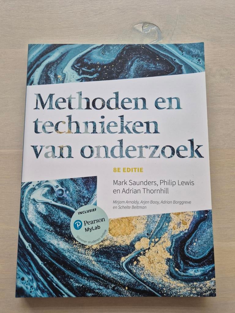 Methoden en technieken van onderzoek - HRM Hanzehogeschool, Mark Saunders, Philip Lewis en Adrian Thornhill, Zo goed als nieuw