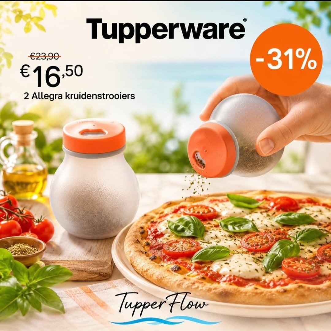 TUPPERWARE Allegra Kruiden Strooiers 200 ml, Ophalen of Verzenden, Nieuw