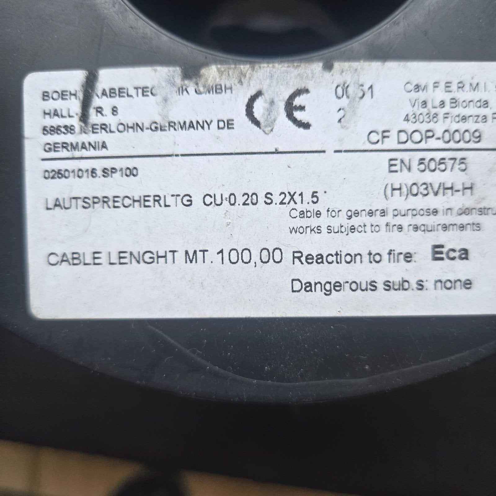Luidsprekerkabel 100m rol - Böhm Kabeltechnik SP 100, Ophalen of Verzenden, Nieuw, 10 meter of meer, Luidsprekerkabel