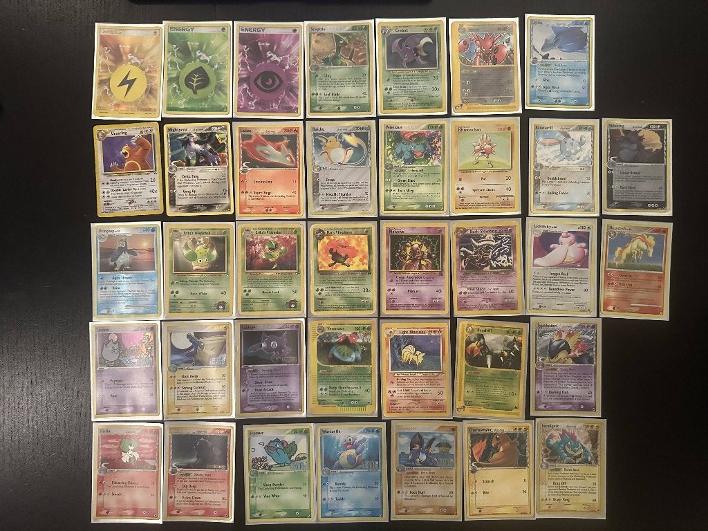 Pokemon EX‑era, Neo, Skyridge, Delta Species, POP Series., Ophalen of Verzenden, Gebruikt, Meerdere kaarten, Foil