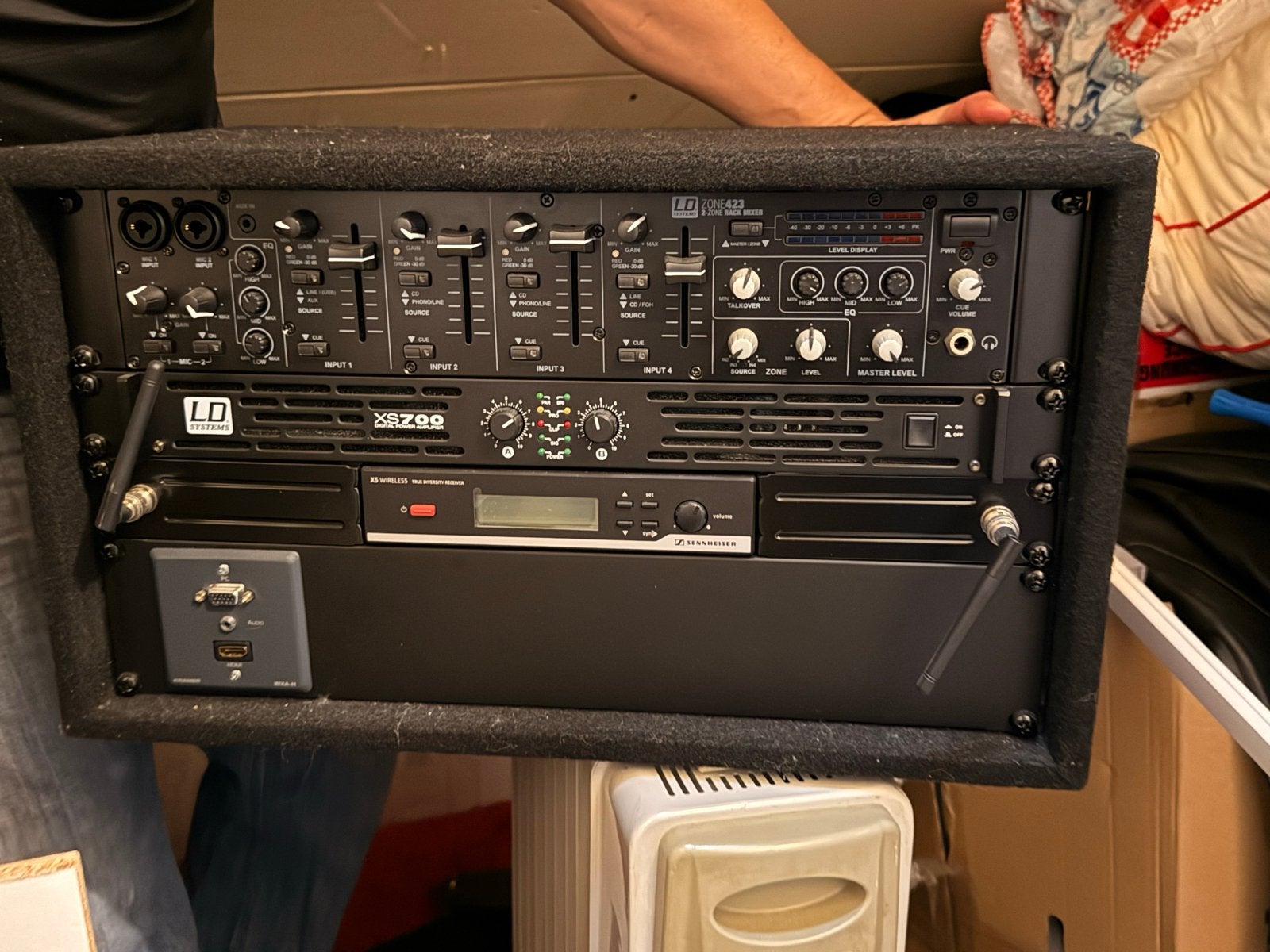 Complete professionele audio rack setup met speaker, Ophalen of Verzenden, Gebruikt, Audio