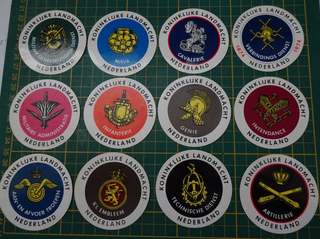 Stickers Mariniers en Landmacht  nieuwstaat, Ophalen of Verzenden, Landmacht, Nederland, Embleem of Badge