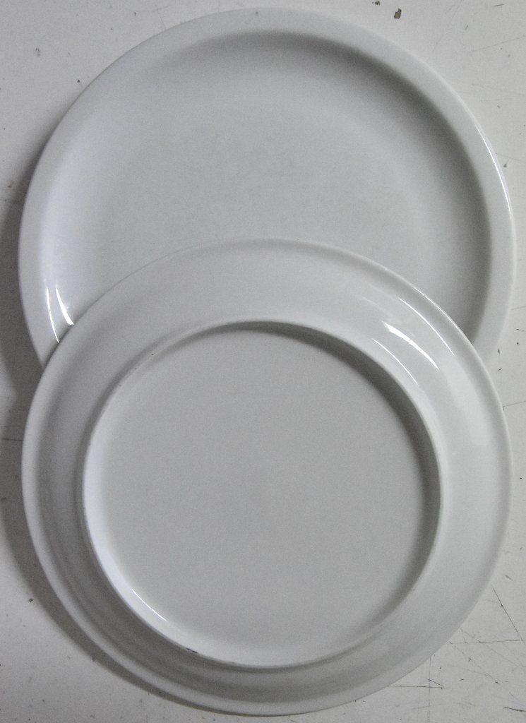 2X diner bord avond maaltijd wit design horeca 27cm groot, Huis en Inrichting, Keuken | Servies, Keramiek, Ophalen of Verzenden
