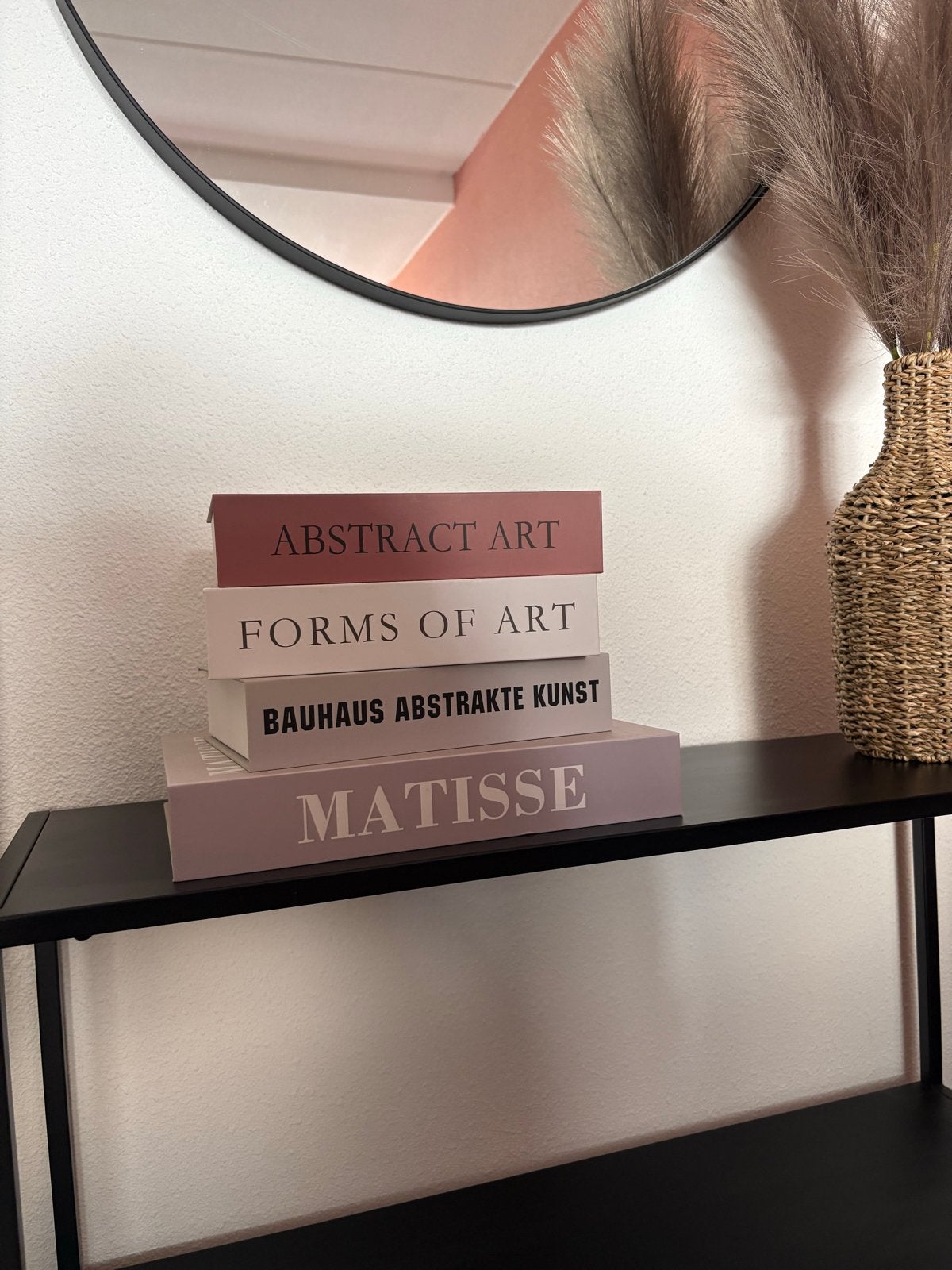 Decoratieve Nep Boeken met Opbergruimte - Abstracte Kunst, Ophalen, Hout, Meerkleurig, Nieuw