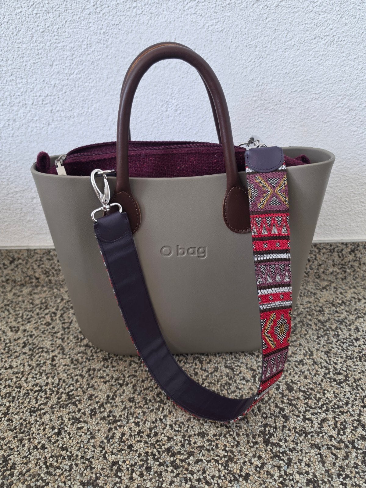 O bag tas met binnenvoering en schouderband, Sieraden, Tassen en Uiterlijk, Tassen | Damestassen, Ophalen of Verzenden, Gebruikt