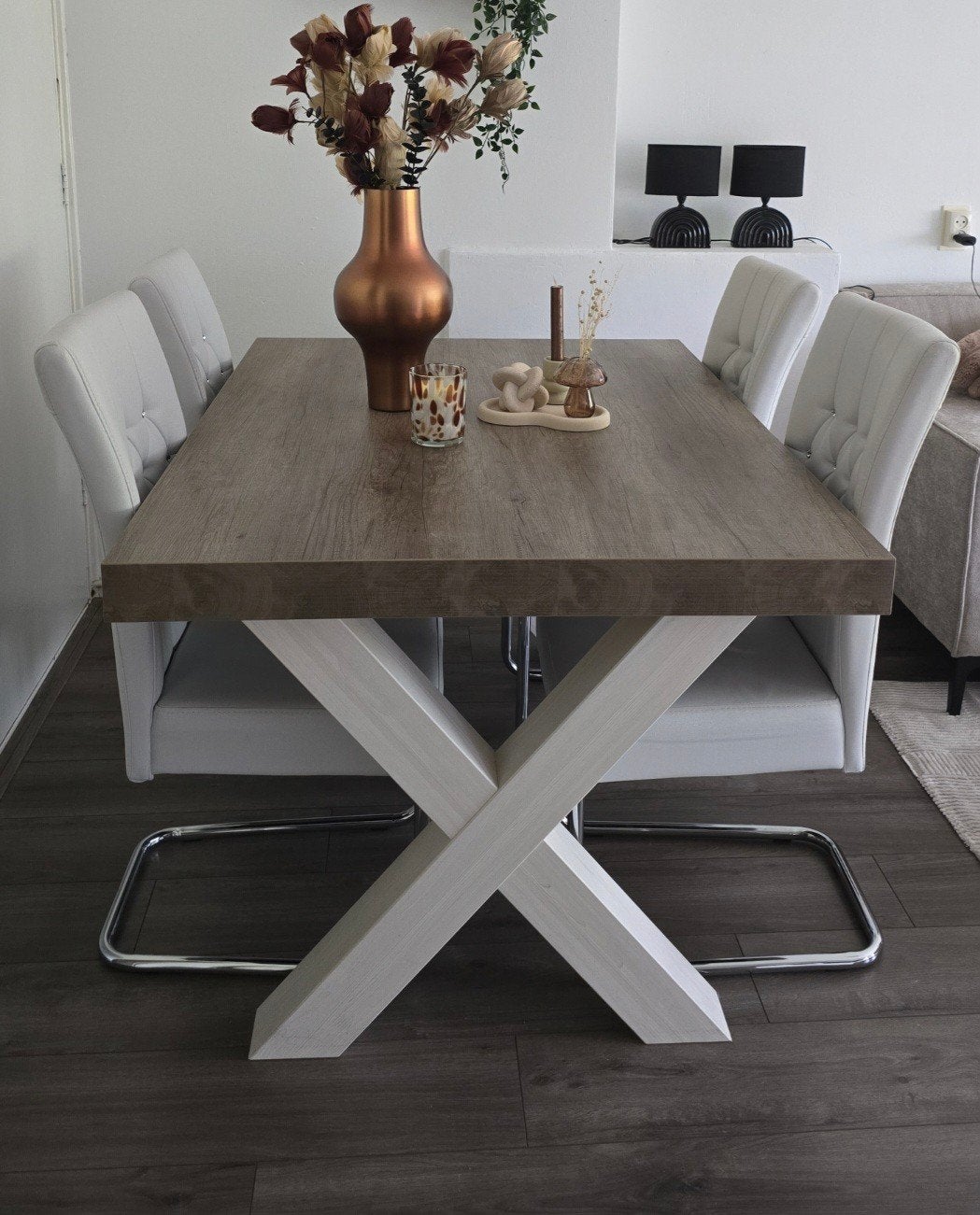 eettafel, Ophalen, Rechthoekig, 100 tot 150 cm, 100 tot 150 cm