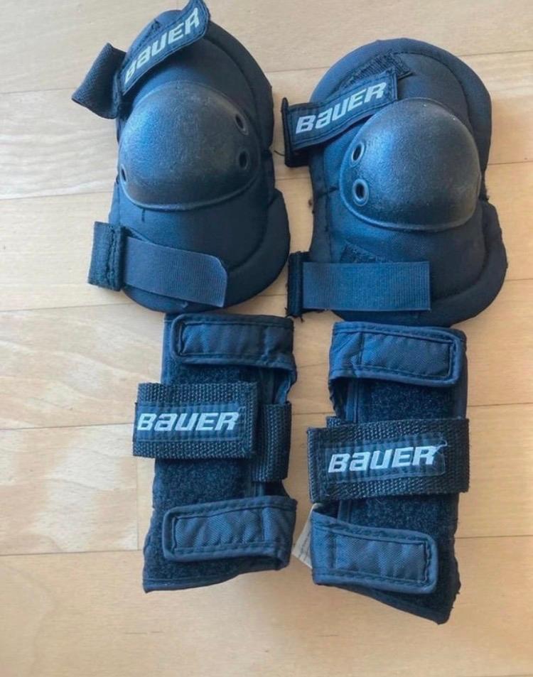 Bauer knie- en polsbeschermers set voor kinderen, Ophalen of Verzenden, Gebruikt