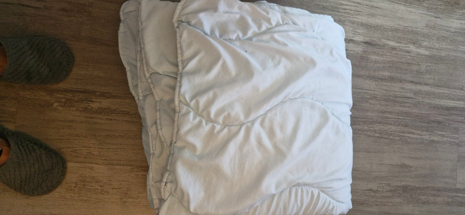 Comfortabel tweepersoons dekbed 2.40x2.00, Gebruikt, Wit, Tweepersoons, Ophalen of Verzenden