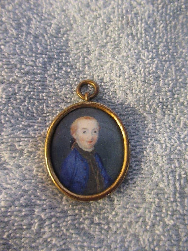 18e EEUWS MINIATUUR HANGER  VERZENDEN MOGELIJK, Antiek en Kunst, Ophalen, Dames