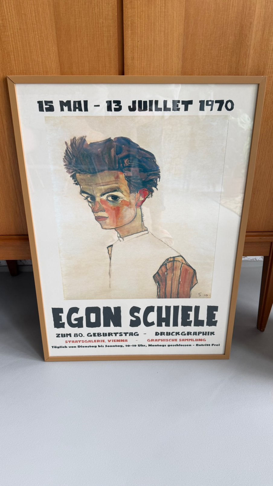 💕 Toffe fotolijst BGA Nordic Line + print van Egon Schiele, Ophalen, 50 tot 75 cm, Print