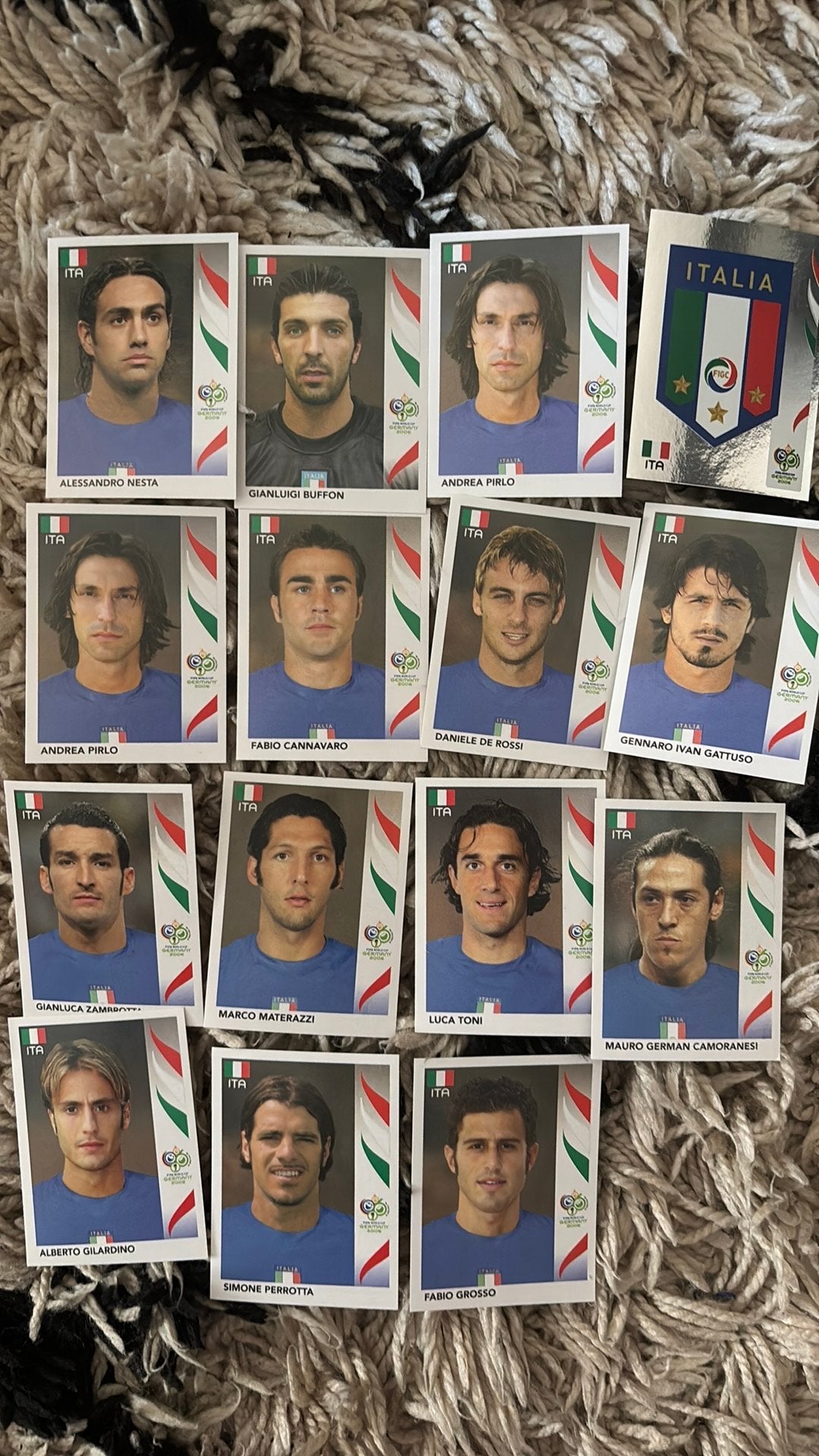 Panini WK2006 stickers als nieuw italie, Ophalen of Verzenden, Zo goed als nieuw, Buitenlandse clubs, Poster, Plaatje of Sticker