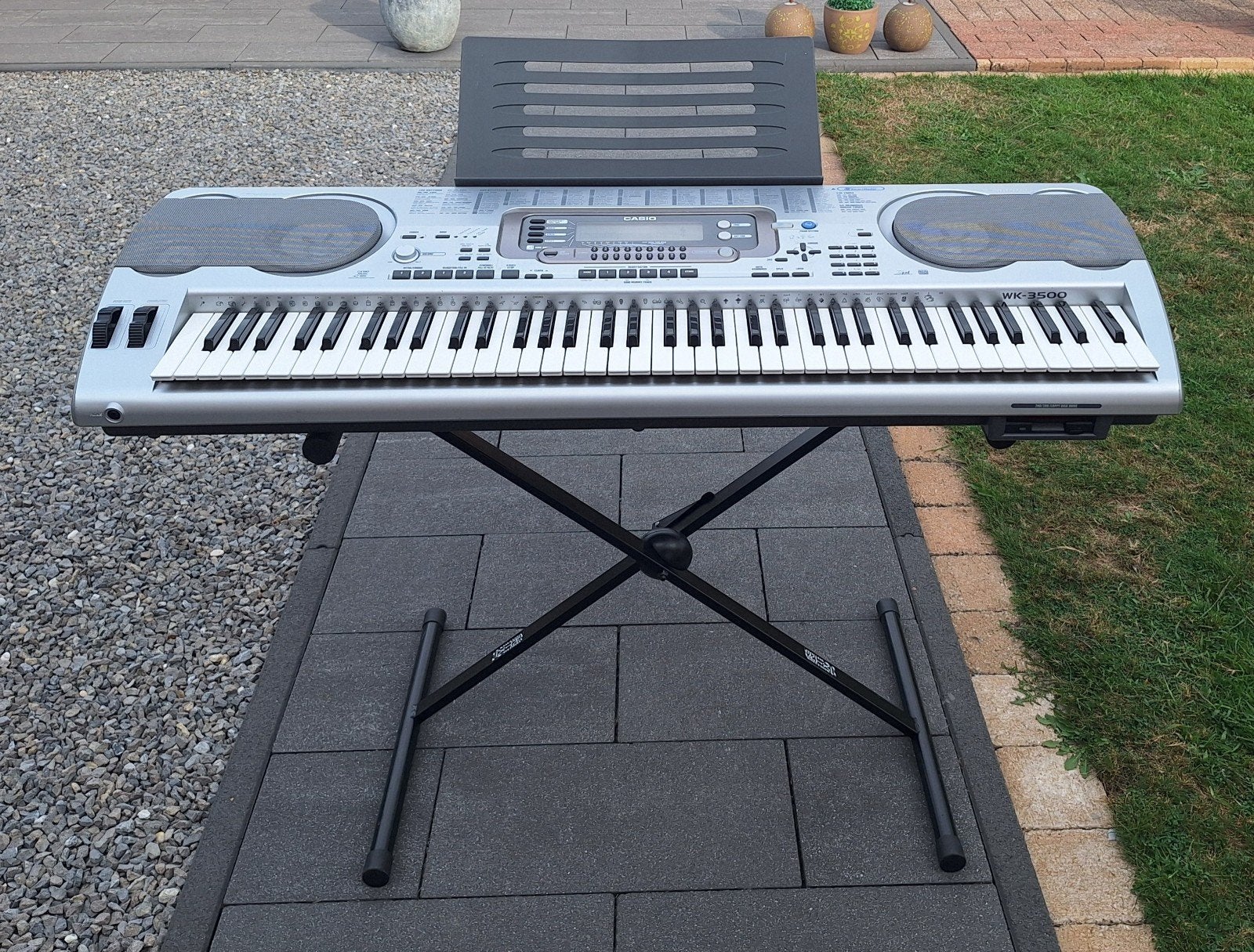 casio wk 3500 + standaard, Ophalen, Casio, Gebruikt, Aanslaggevoelig
