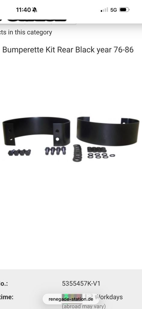 Jeep cj 76-86 bumperettes zwart nieuw, Jeep, Jeep, Nieuw, Ophalen of Verzenden