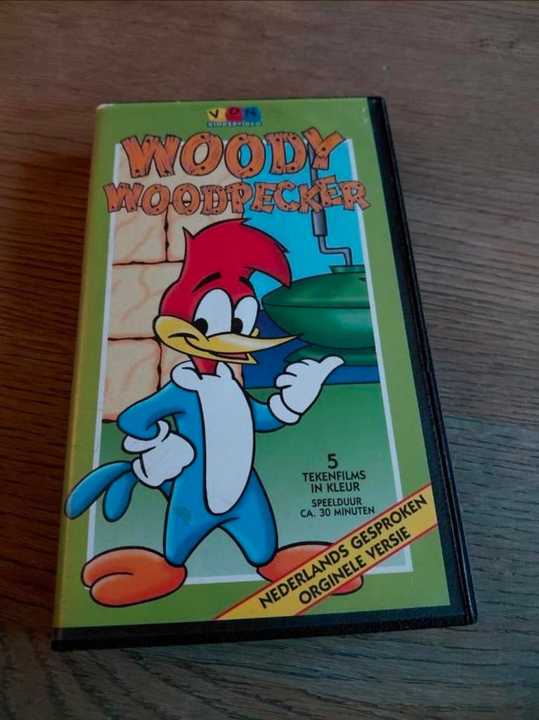 Woody Woodpecker VDN KINDERVIDEO., Cd's en Dvd's, VHS | Kinderen en Jeugd, Alle leeftijden, Ophalen of Verzenden, Gebruikt, Tekenfilms en Animatie