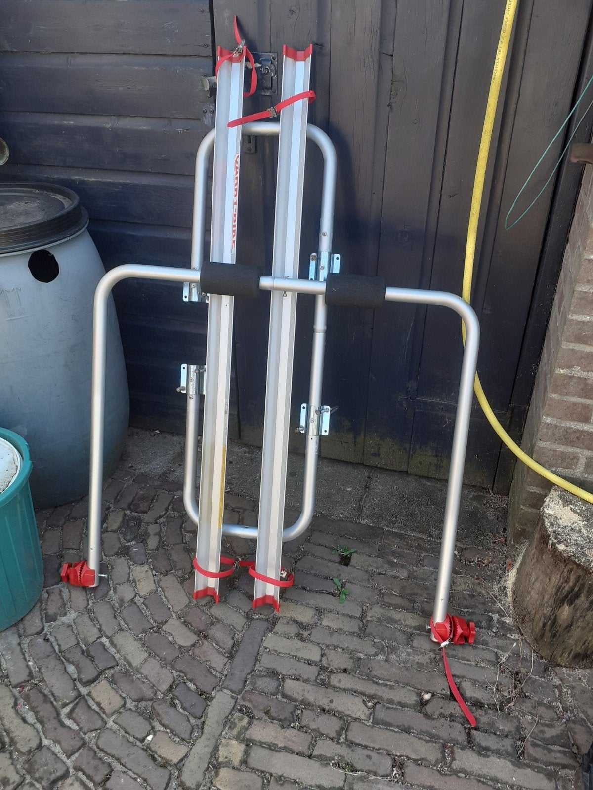 fietsendrager voor caravan, Ophalen