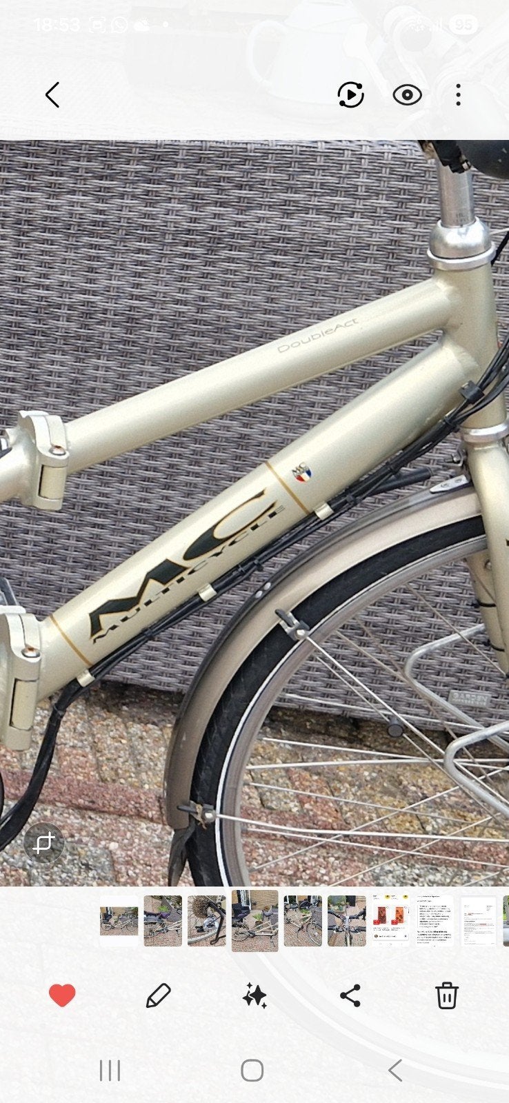 Multiculturele Double Act electrische Vouwbare Tandem 27 Ver, Fietsen en Brommers, Fietsen | Tandems, Ophalen, Gebruikt, 53 tot 57 cm