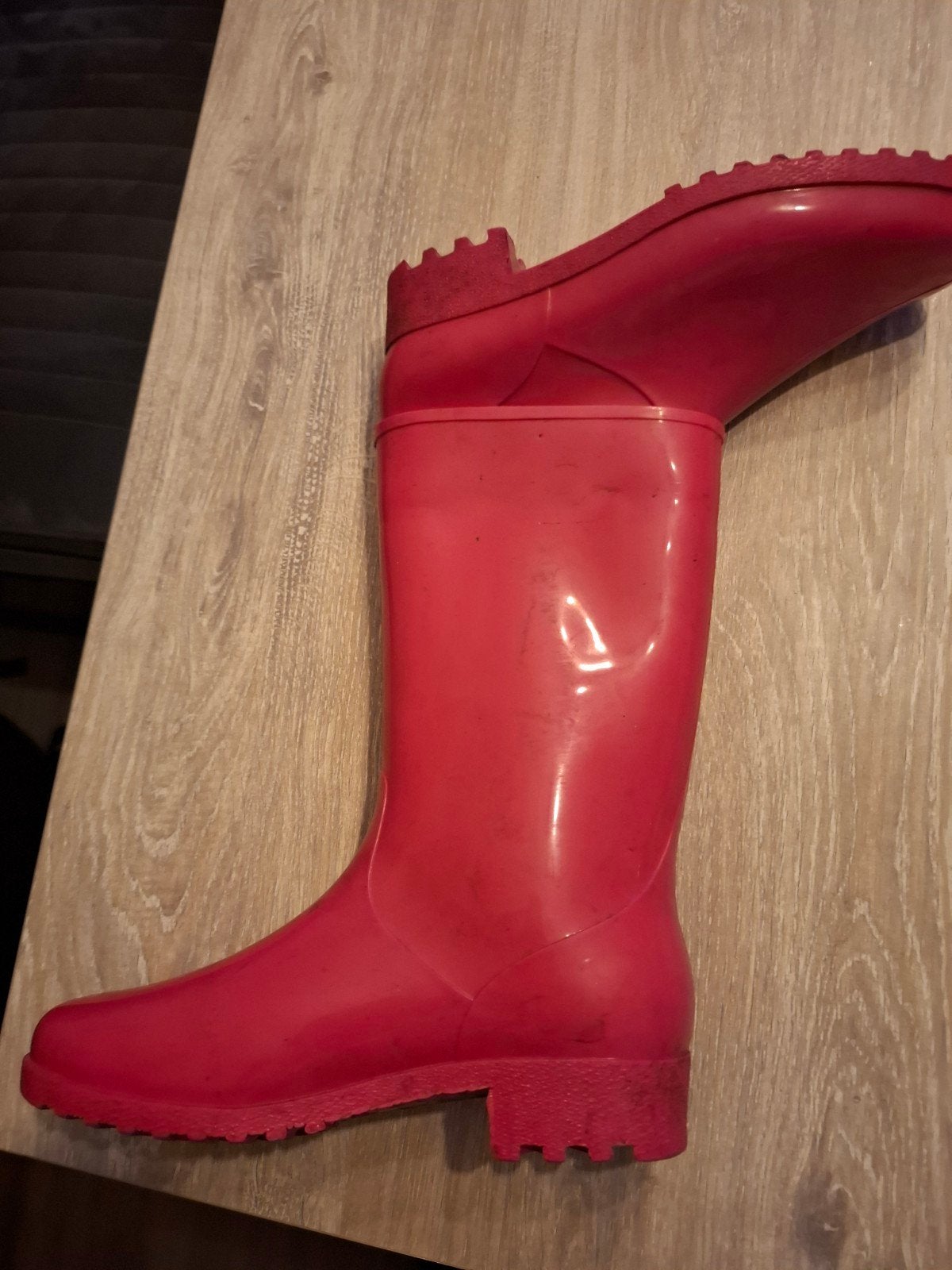 Rode regenlaarzen maat 35, Ophalen of Verzenden, Gedragen, Rood, Regenlaarzen