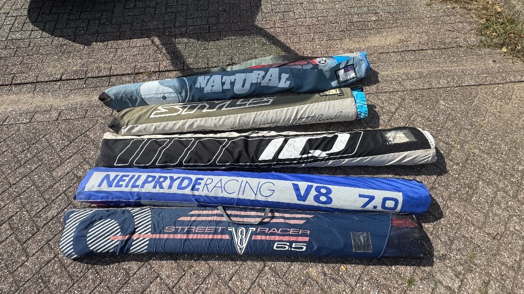 North Sails 6.6, 7.8, 4.7, en Neilpryde 6.5,7.0 zeil, Watersport en Boten, Ophalen, Neilpryde, Zeil, Gebruikt