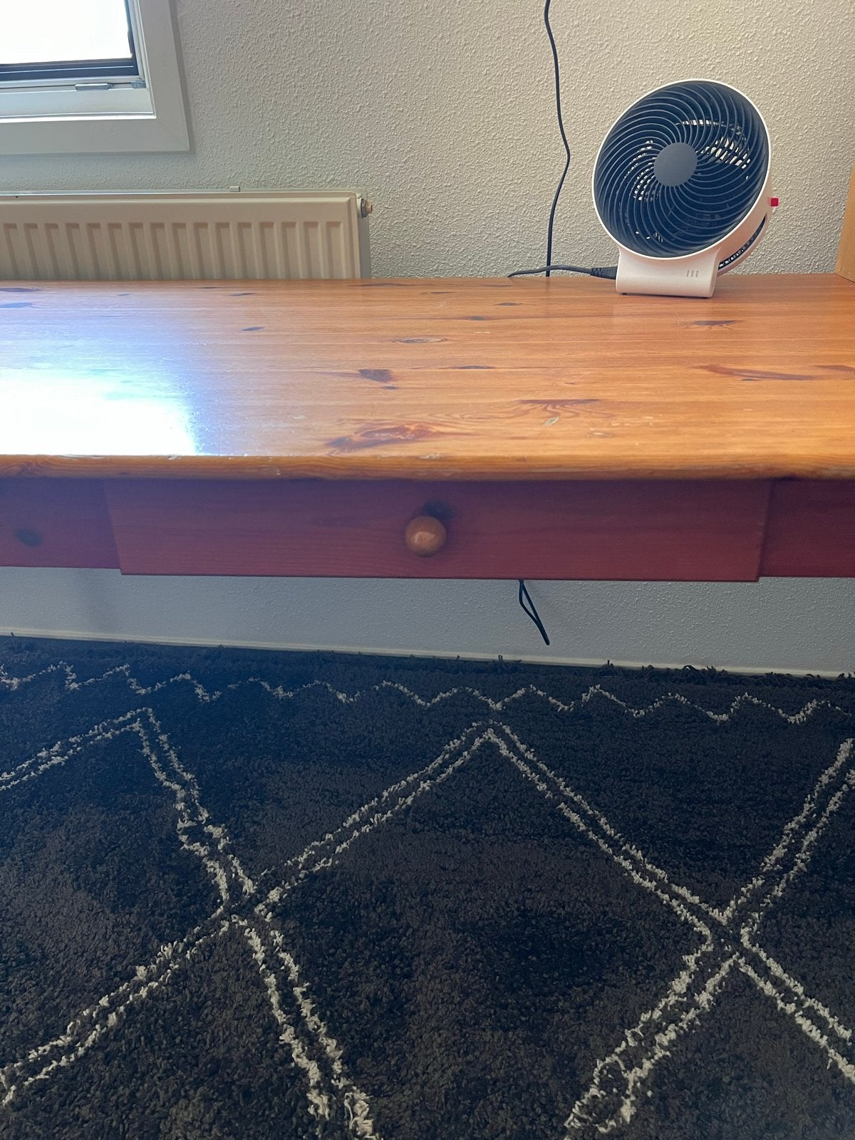 Grenen eettafel/bureau met lade, Huis en Inrichting, Tafels | Eettafels, Ophalen, Gebruikt, 50 tot 100 cm, 150 tot 200 cm