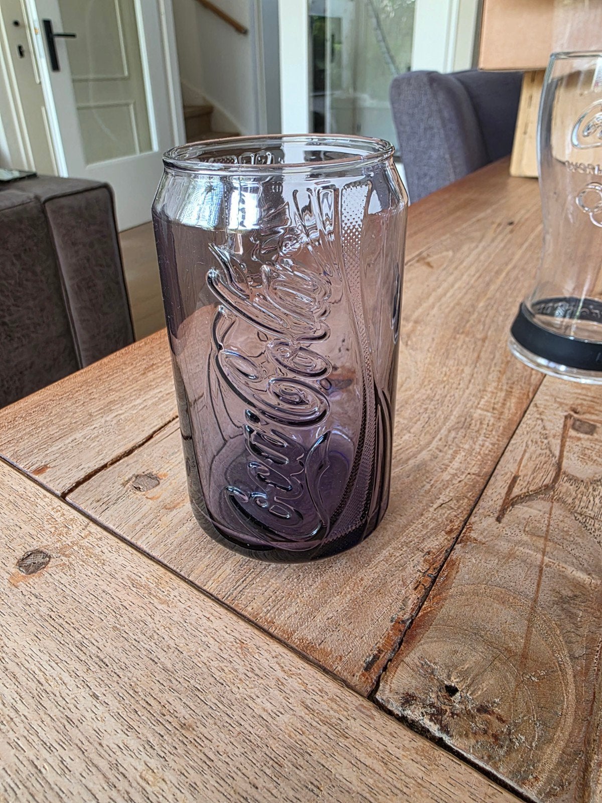Coca-Cola glas - Paars - Vintage look, Ophalen of Verzenden, Nieuw