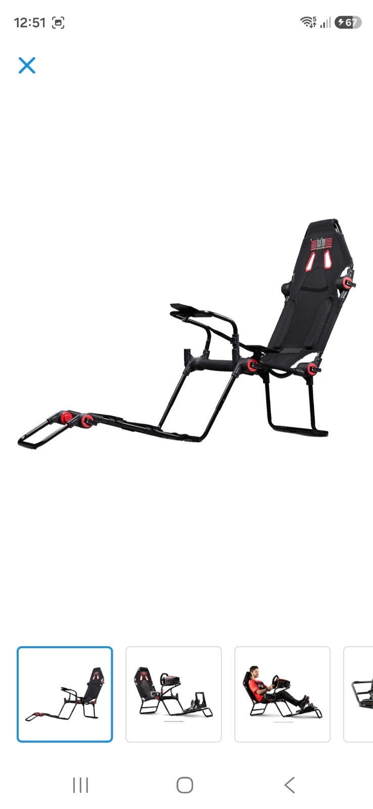 Next Level GT-Lite + Thrustmaster T300, Racestoel, Force feedback, Zo goed als nieuw, Playseat