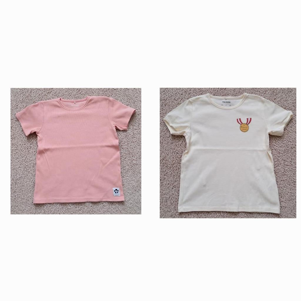 Mini Rodini shirt 2 st., mt 140/146 ZGAN, Verzenden, Jongen of Meisje, Zo goed als nieuw, Shirt of Longsleeve