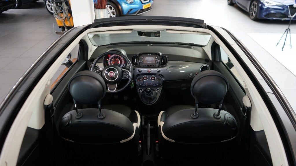 Fiat 500C 1.2 Lounge Cabrio | Leder | Clima | Cruise |, Keurmerk '100% Onderhouden', Gebruikt, 4 cilinders, 4 stoelen