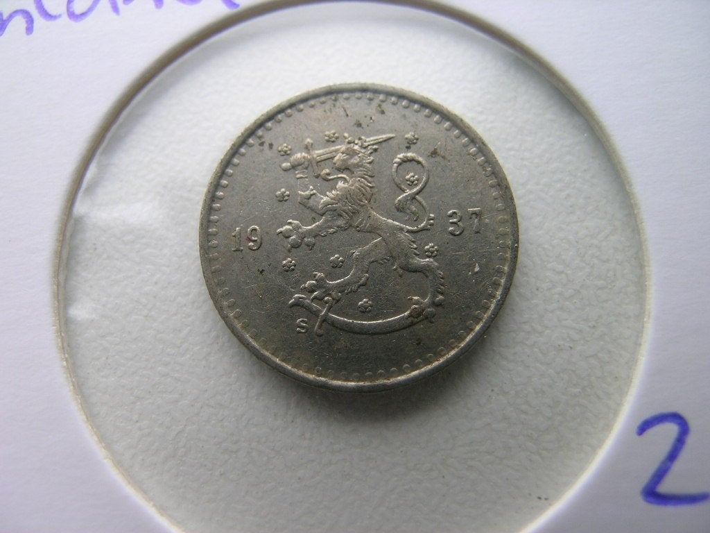 25 Pennia 1937 Finland (nr 2), Ophalen of Verzenden, Overige landen, Losse munt
