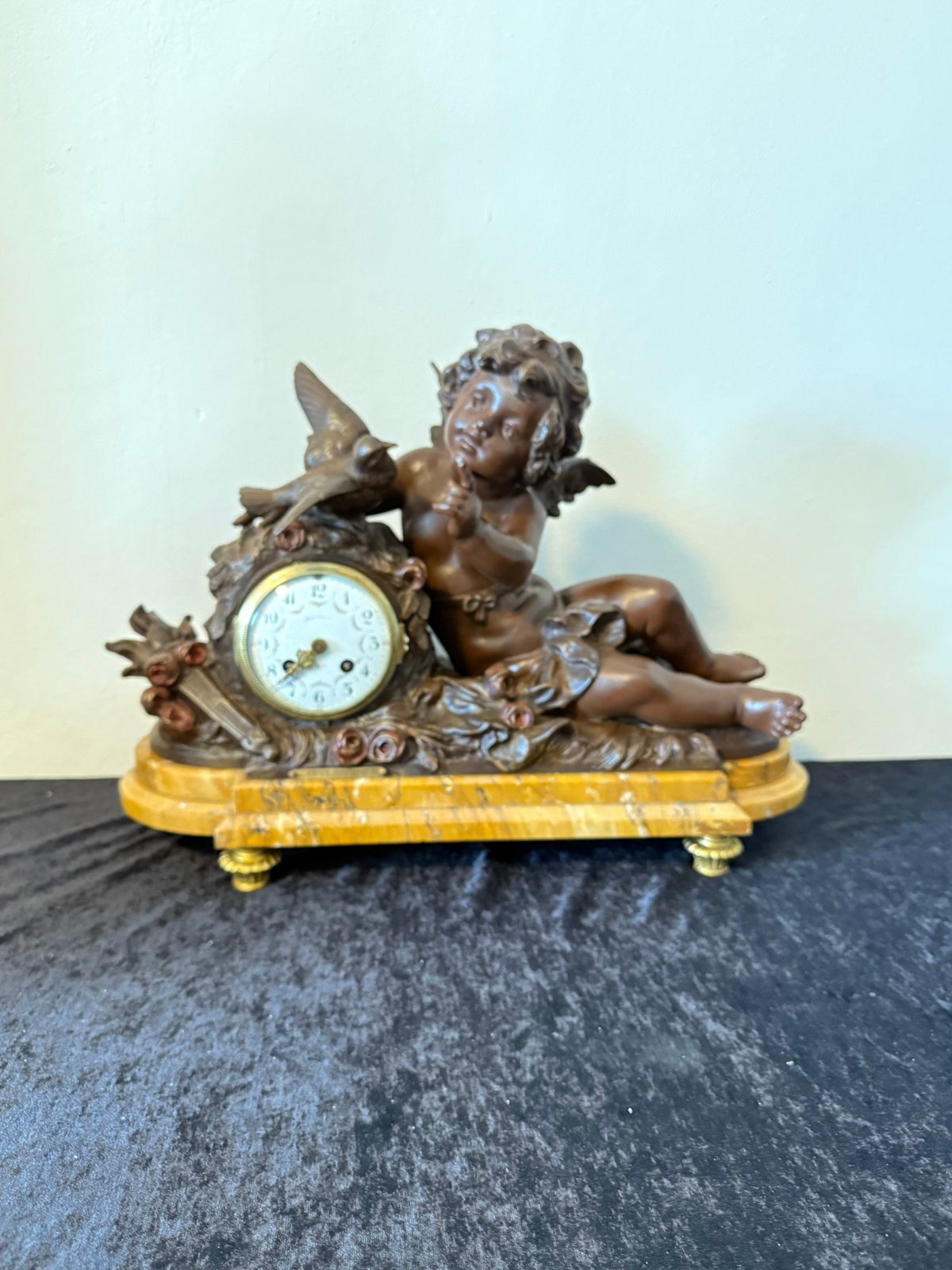 Grote dikke baby pendule moreau, Antiek en Kunst, Ophalen