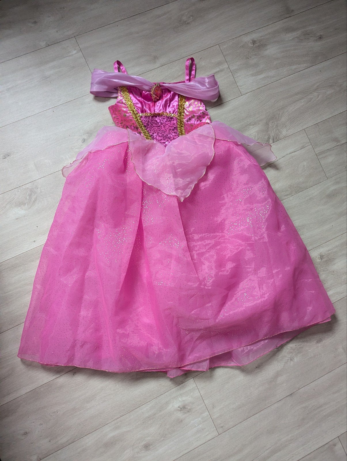 Disney Prinsessenjurk Roze Maat 140, Kinderen en Baby's, Ophalen of Verzenden, Zo goed als nieuw, 134 t/m 140, Meisje
