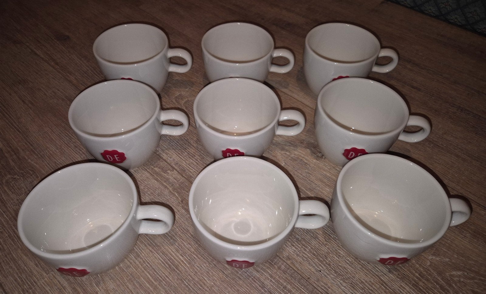 Negen nieuwe koffiekopjes van Douwe Egberts (DE) en nog 8, Ophalen, Overige merken, Keramiek, Nieuw
