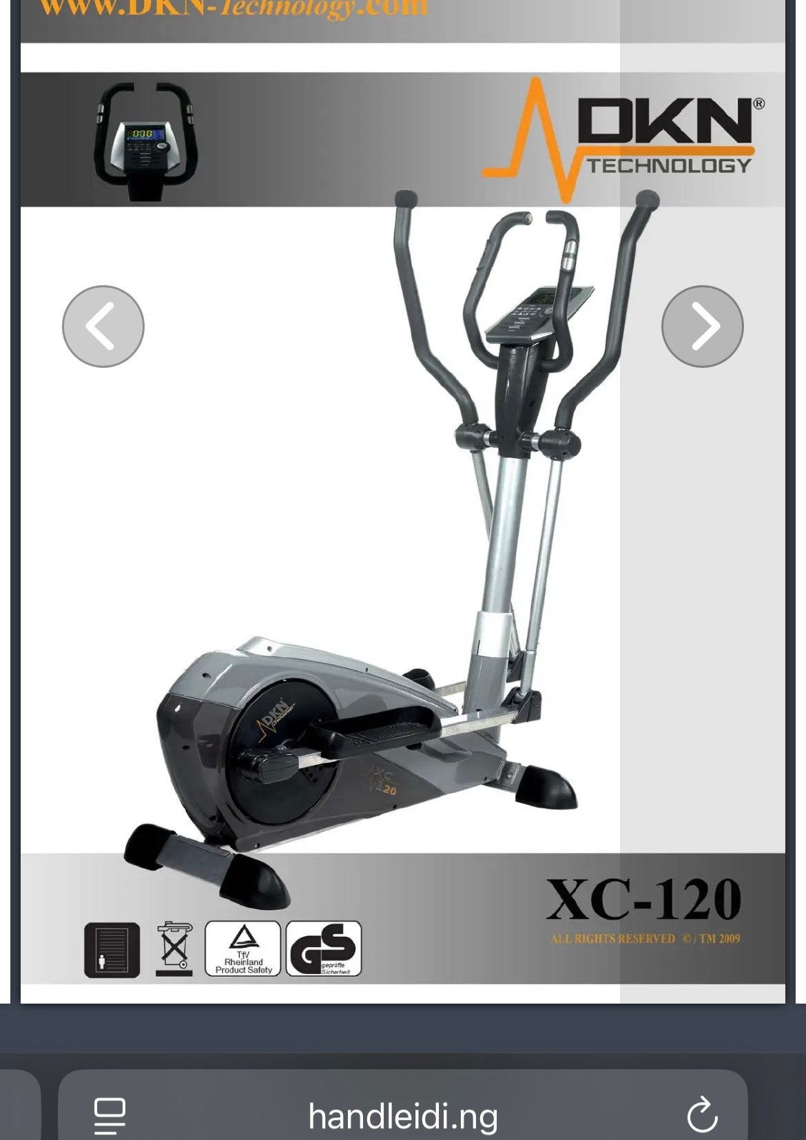 Crosstrainer DKN XC 120, Ophalen of Verzenden, Zo goed als nieuw, Crosstrainer