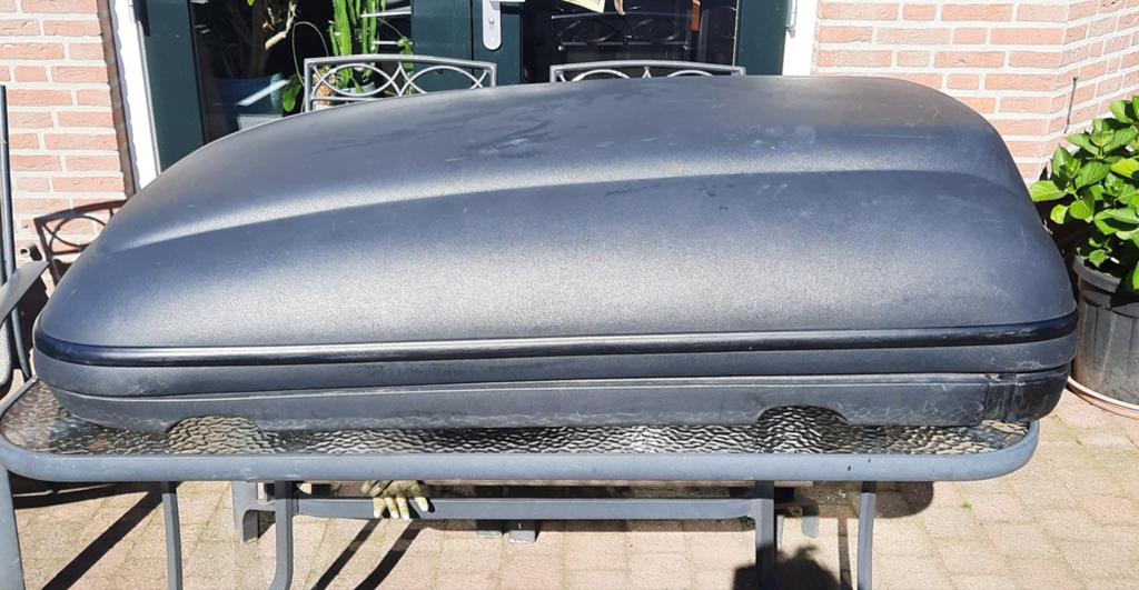 Dakkoffer met dakdrager beugels. Met slot., Auto diversen, Dakkoffers, Ophalen, Gebruikt