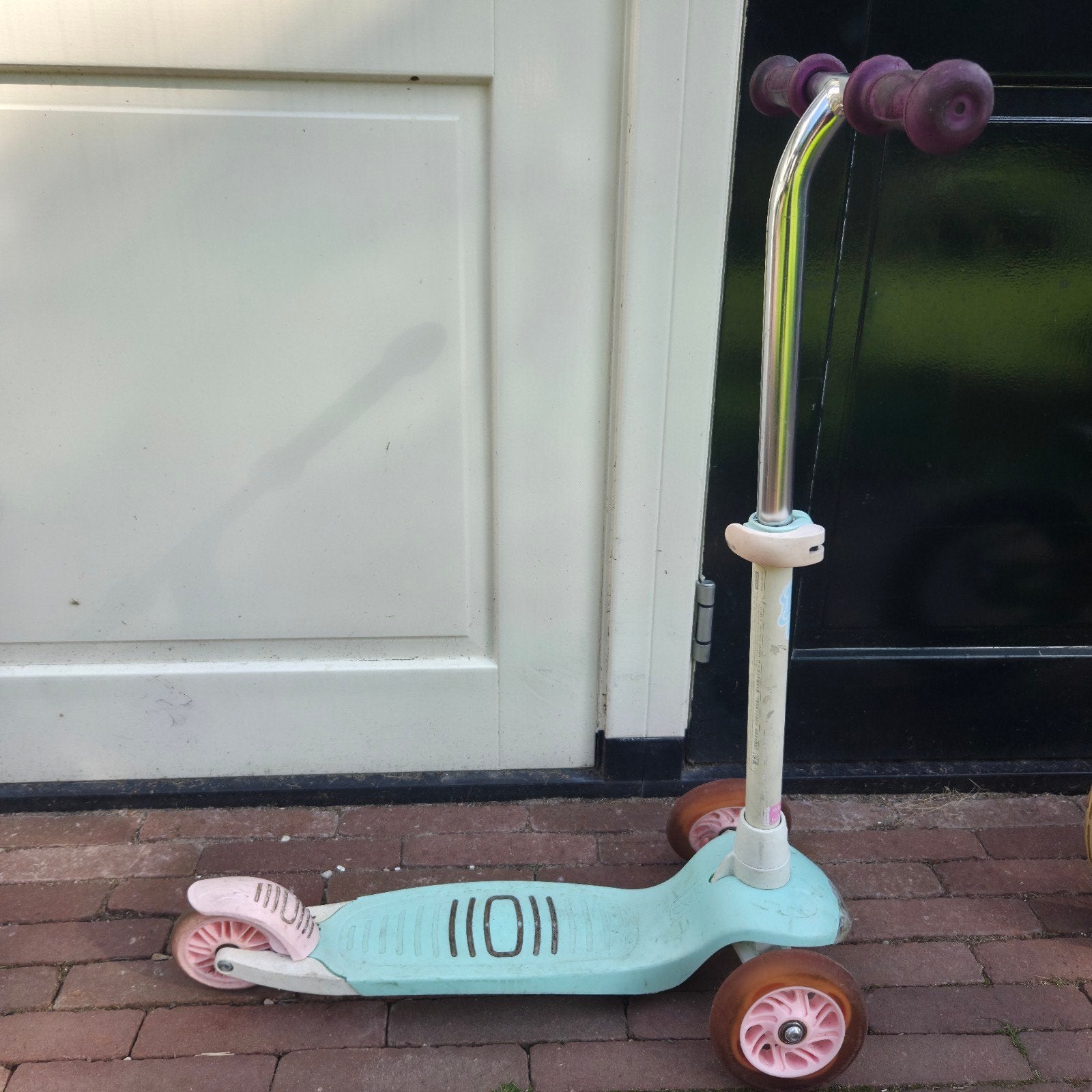 Kinderstep met 3 wielen - Lichtblauw/Roze, Fietsen en Brommers, Steps, Ophalen, Gebruikt, Gewone step, Onbekend