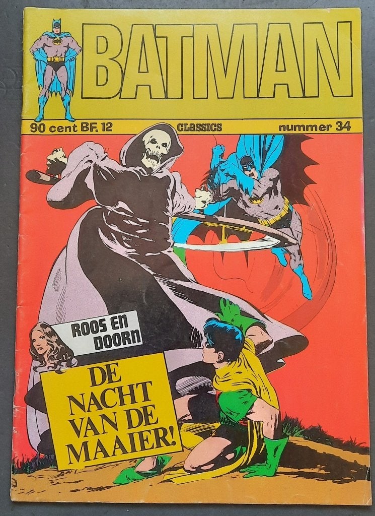 stripboek Batman 34 De nacht van de Maaier! 1973, Eén stripboek, Ophalen of Verzenden, Gelezen
