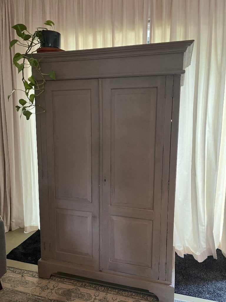 Linnenkast vintage paneeldeuren antiek teak kledingkast, Ophalen