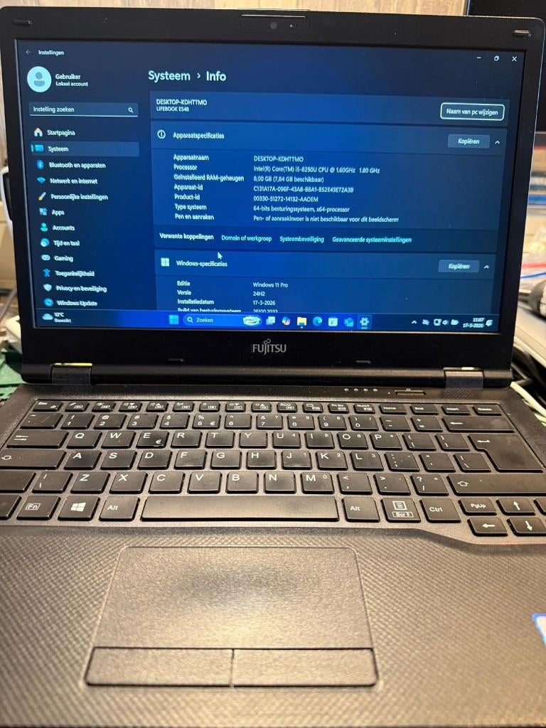 Fujitsu lifebook E548, Computers en Software, Windows Laptops, 2 tot 3 Ghz, Qwerty, 8 GB, Ophalen of Verzenden