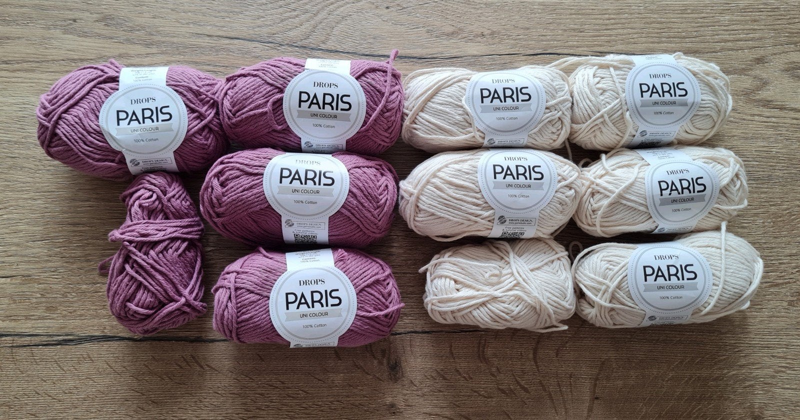 Drops Paris Katoen Garen - Roze en Crème, Ophalen of Verzenden, Nieuw, Haken, Wol of Garen