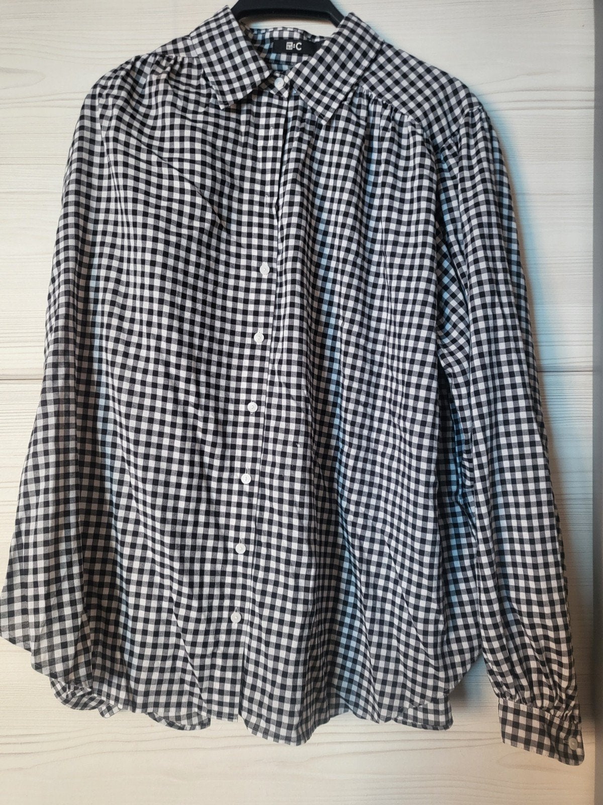 Uniqlo geruit overhemd zwart-wit NIEUW, maat L, Kleding | Dames, Blouses en Tunieken, Zwart, Maat 42/44 (L), Nieuw, Ophalen of Verzenden