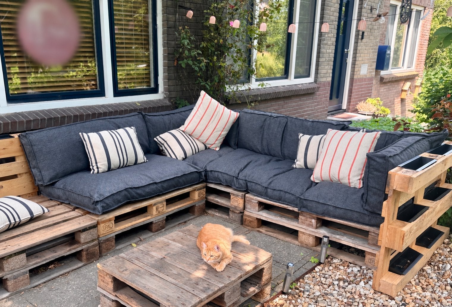 Palletkussens set - Recht of hoek, Ophalen of Verzenden, Gebruikt