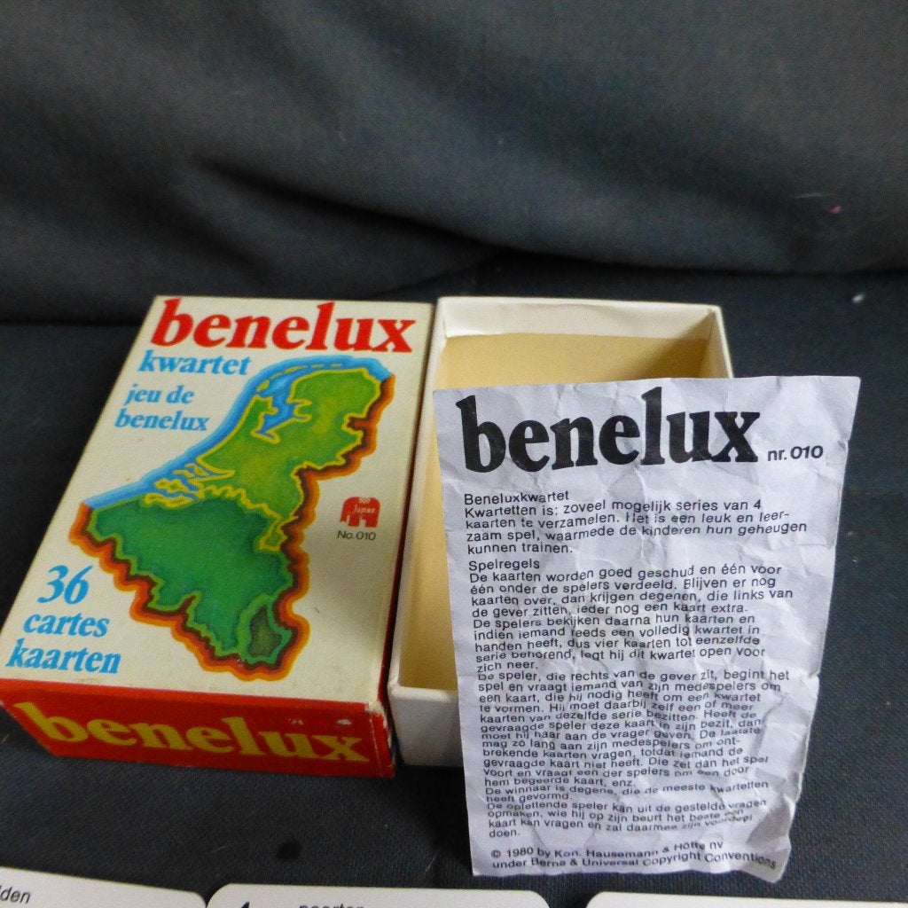 Kwartet Benelux van Jumbo nr 10, Verzamelen, Ophalen of Verzenden, Zo goed als nieuw, Kwartet(ten)